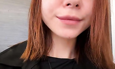 Redhead Beauty Teases & Strips in Elevator Before Intense Solo Play