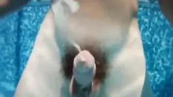 Amateur Solo Male Underwater Handjob with Massive Cumshot