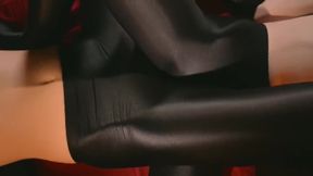 Strapless Dildo - Sex in Silky Tights