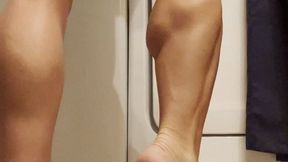 Laundry Room Calf Massage, Shake and Flex Barefoot