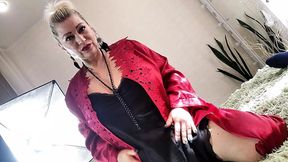 Blonde bombshell succumbs to raw lust, satin curves embracing cock&#x1F32D; in fetish fantasy