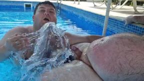 Stepson Sucks Daddy in Pool
