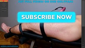 E-Stim Makes Him Roar. Cock Standing Straight Up. Orgasm Locked. Mind Gone.