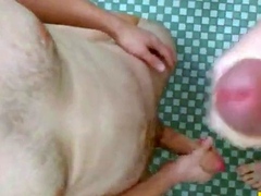 School Bathroom Masturbation Ends in Double Cumshot