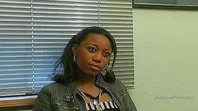 Nervous ebony British amateur porn casting
