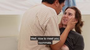 Handsome Macho Tempts His Hostel Roommate - a Pretty Latina Aspiring Actress - To Enjoy Hot Fuck