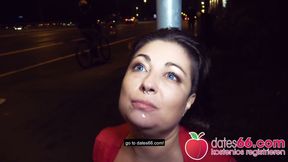 Public Sex Extreme: Brunette Curvy Milf Next To City Highway