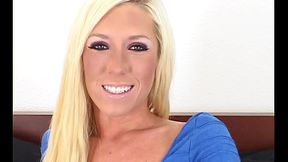 Sloppy Twister - Blonde Babe Deepthroats &amp_ Strokes A Fat One