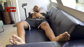 Toes Curl on My Big Feet When I Shoot Around My Alpha Semen