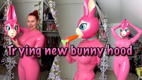Trying new bunny hood