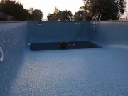 Preview- Almost caught jerking off in unused swimming pool