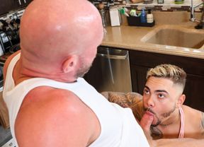 Insolent bloke makes sure to suck it wet before a nice anal hit