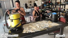 Two Beauties Vacuum Up the Mess