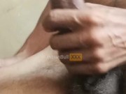 Huge Fat Dick caught jerking his Huge Balls and fire Huge Cumshot by Uncut Cock on face