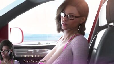 Nerdy chick with huge tits sucks and rides cock in 3D cartoon