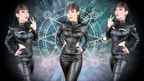 Interactive leather catsuit smoking - JoI game, smoke, GAME