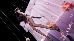 [mmd] Excuse Me; Erotic Tattoos; Striptease; Black Stockings; Squirting