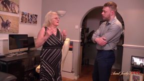 AuntJudysXXX - Horny GILF Mrs. Claire Fucks the Debt Collector