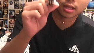 Asian boy tries masturbator and cock rings: big cocks, cute boys, and uncut cumming!