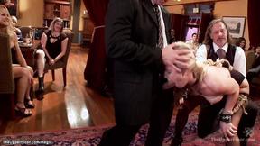 ”Blonds rough ravaged at bdsm party”