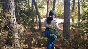 Stepmom white walking forest big ass