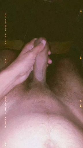 Playing with my Semi-erected Dick.