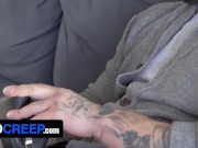 Dad Creep - Muscular Tattoed Hunk Step Dad Fills His Sexy Step Son's Mouth With Huge Load Of Cum