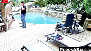 Perps4Sale.com - Aiden Asher and jock Jax Thirio having poolside barebacking