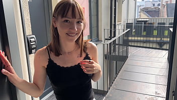 Petite whore gets dominated and gagged by her neighbor