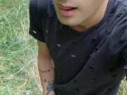 Peeing outdoor at different angles compilation - Uncut cock