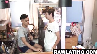 Bare Ass Bros - Hot Latin Twinks Fuck Hard in The Kitchen