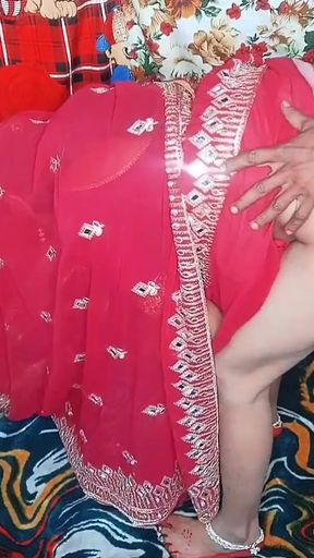 Sex with stepmother&amp;#039;s younger sister, lifting the red saree and secretly going to the village for a wedding with&hellip;   Clip 1
