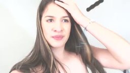 Beautiful Latina Uses Ice