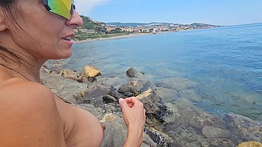 Onlymaya - a fisherman on the rocks wants to give me his fish. Part 1