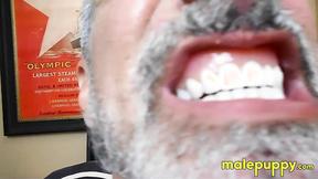 ”The giant daddy Richard Lennox is so disgusting with nuts stuck on his teeth”