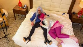 Beautiful Crossdresser Gets Cock Sucked by Trans Woman