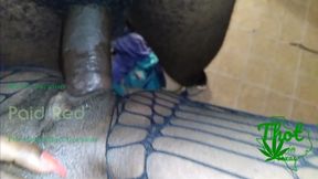 Ripe A** Munching Double Dicked Ebony Cutie Getting It From Both Sides Raw
