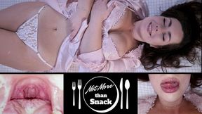 Not More than Snack (giantess, mouth close-ups)