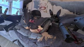 He Warming up My Pussy with Gloves Hands