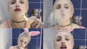 SAD BUNNY SMOKING AND DEGRADING YOU USING LIKE AN ASHTRAY