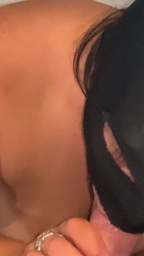 POV: a Fellow Bitch in Pantyhose Makes Me Cum