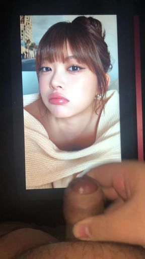 Shy K-pop fan shows off her small dick in a solo video