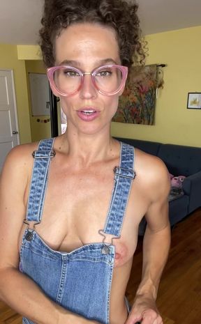 What Is It About a Girl in Overalls?!? Well This One Is a Little Shy That Doesnt Stop Her From Having You Cum in Her Boob Bowl!
