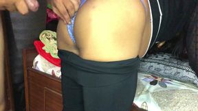 Sexy Babe in Black Tight Pants Wants Some Dick