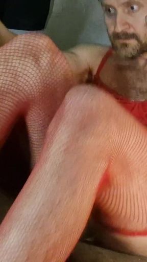 Vixen Fucking Huge Dildo with Metal Penis Ring