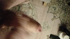 Big finish with my slick uncut cock