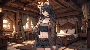 at least the bitch clean up my dick after the inn keeper made it dirty (slave harem) part 5