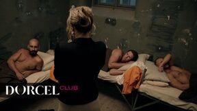 Gangbang in prison with Samantha Jolie