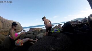 Lots of group sex at Galheta beach inside florianopolis - Ines