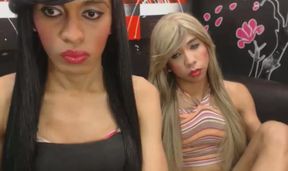 Two Hot Trannies suck each others cocks